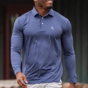 Rhoback Navy Long Sleeve Polo